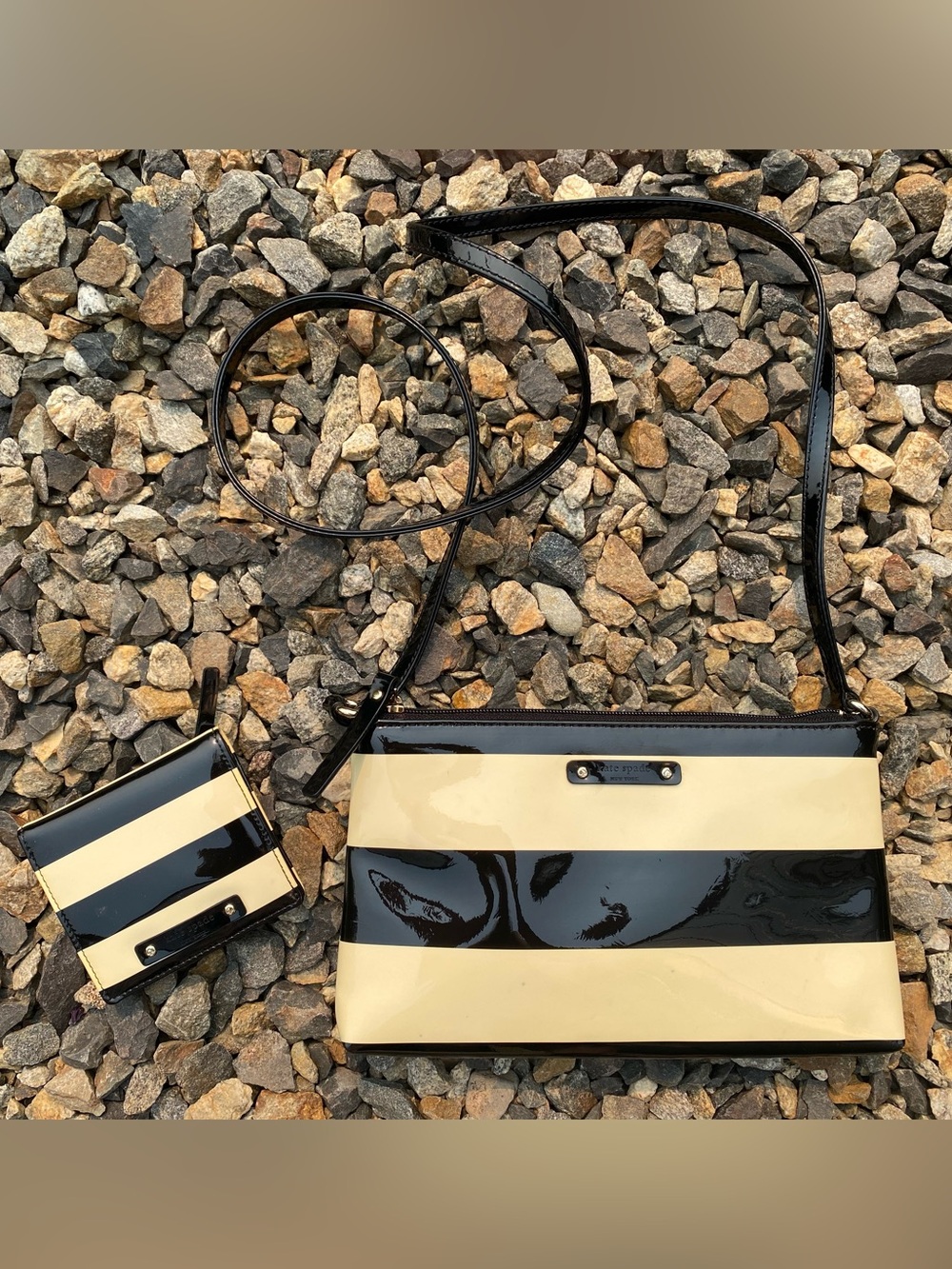 Kate Spade NY Penn Valley Amy Petite Striped Shoulder Bag with Wallet